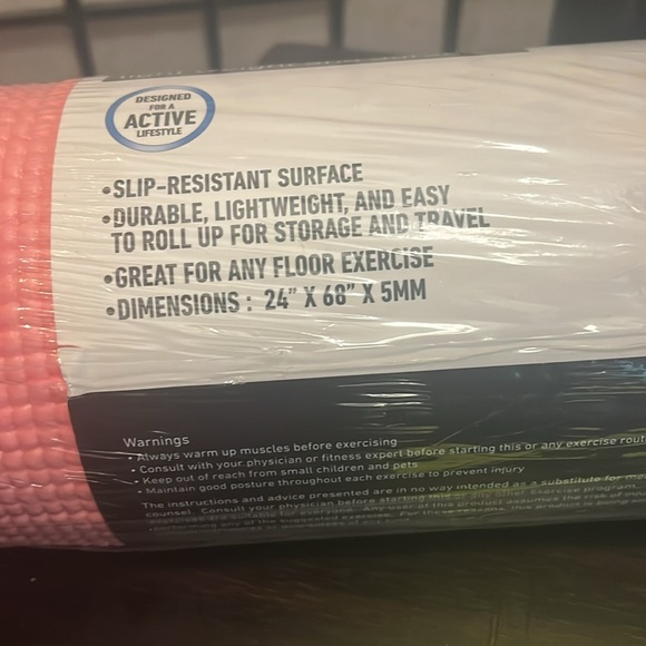 Sharper Image 24x68” Non-Slip 5MM Exercise Mat - Picture 6 of 10
